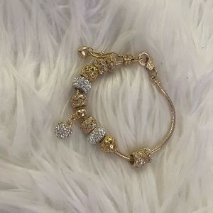 Pandora look alike gold bracelet